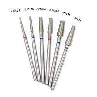 Fraise à ongles diamantée conique professionnelle de qualité supérieure, fraises diamantées en acier dentaire, coupe-cuticules, lime à ongles électrique, vente en gros d'usine