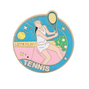 Badges en émail doux pour sports de ballon populaires américains : basketball, football, volleyball, badges pour vêtements, épingles de revers - Product Image 3