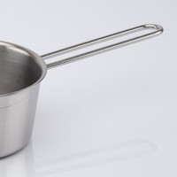 Casserole conique classique en acier inoxydable 1 pièce, batterie de cuisine multifonctionnelle avec longue poignée, 1 couche, épaisseur 1,0 mm, compatible induction