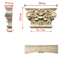 Corbeaux décoratifs sculptés à la main en bois massif Corbeaux romains floraux Accessoires de meubles Corbeaux en bois Supports