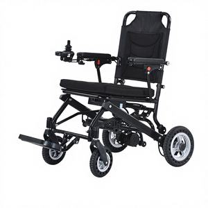 초경량 브러시리스 모터 긴 배터리 수명 전동 휠체어 노인용 쉬운 접이식 휠체어 - Product Image 4