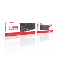 Clavier USB filaire standard personnalisé avec logo, prix de gros d'usine Jedel, clavier à membrane pour ordinateur de bureau