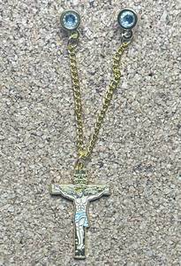 Personnalisé San Judas Chapeau Pin Métal Perle Chaîne Cap Clip Badge Clip Cap Pin Chapeau Avec Chaîne Croix Émail Pin pour Chapeaux - Product Image 5