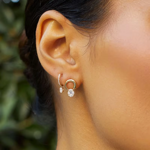 Ingrosso gioielli personalizzati semplici delicati 14/18k oro placcato 925 <span class=keywords><strong>argento</strong></span> Sterling geometrico asimmetrico <span class=keywords><strong>orecchini</strong></span> di diamanti - Product Image 4