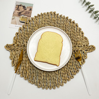 Napperons Bohèmes en Papyrus Tressés à la Main, Écologiques, Anti-Brûlure, avec Isolation Thermique pour Fêtes et Sous-Verres/Sous-Plats