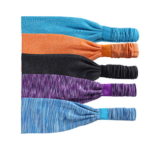 Customized Moisture Wicking Stretchy Athletic Headbands <strong>Head</strong> <strong>Wrap</strong> for Men Women Running,Cycling,Football,Yoga - Product Image 4