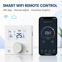 Thermostat intelligent HY26 alimenté par batterie, contrôleur de chauffage au sol WiFi, compatible avec Tuya Alexa Google Assistant pour la maison