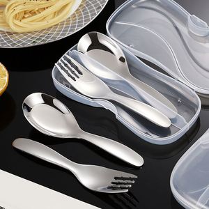 ชุดช้อนส้อมสแตนเลสแบบพกพาพร้อมโลโก้สั่งทำ สำหรับงานกลางแจ้ง - Product Image 5