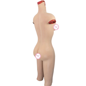 Nhà Máy bán hàng trực tiếp đàn hồi cảm ứng thực sự shemale sexy vai trò giả âm đạo nước thả loại đầu gối-cao Silicone giả bodysuit - Product Image 4