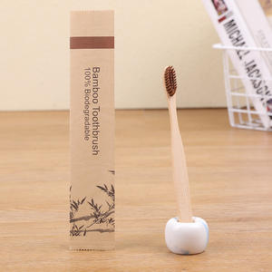 制造商个人护理软天然生态竹一次性生物降解竹酒店牙刷 - Product Image 5