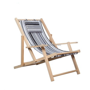 Chaise longue en bois <span class=keywords><strong>de</strong></span> pin massif, vente en gros, pliable, <span class=keywords><strong>bord</strong></span> <span class=keywords><strong>de</strong></span> <span class=keywords><strong>mer</strong></span>, léger, inclinable, détente, toile, loisirs, Chaise longue - Product Image 4