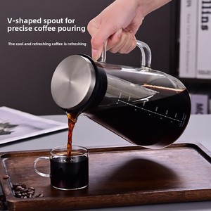 Household Borosilicate Glass Cold-Brew Coffee Maker Pitcher Pour-Over Coffee Pot Heat-Resistant Filter - Product Image 3