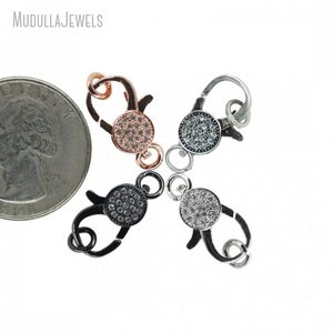 FC5989 Connettore Gotico a Forma di Pappagallo in Rame Multitono con Micro Pavé di Zirconi, Componenti per Creazione Fai da Te di Bracciali e Collane Artigianali - Product Image 1