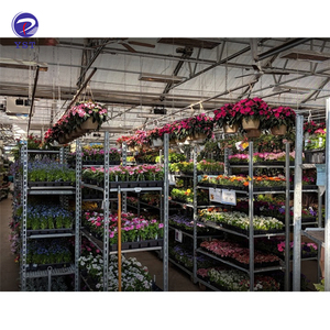 Carro de planta de flores danesas de acero cc de metal de transporte de viveros de invernadero de granja hortícola - Product Image 4