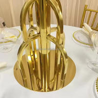Support de table de luxe LEXI en fer doré de haute qualité pour événements romantiques de mariage, taille personnalisée, décorations de centre de table pour fêtes