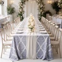 Nappe Florale Imprimée en Gros, Tailles Personnalisées, Lavable et Réutilisable, pour Mariage, Banquet, Fête, Hôtel, Décoration d'Événements