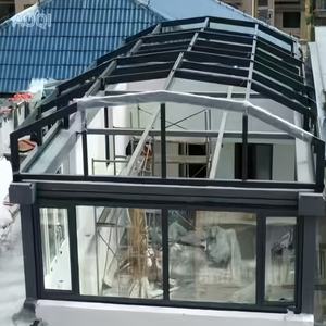 Villa in alluminio di fascia alta con struttura in vetro con struttura in alluminio e Design moderno con chiusura di apertura/chiusura mobile presenta una vita orientata al sole - Product Image 2