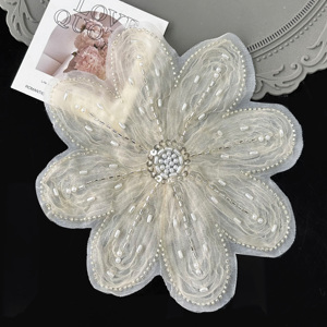 Robe corsage à fleurs faites à la main chandails à col détachable vêtements de bricolage emballage de sacs brodés d'approvisionnement en gros - Product Image 5
