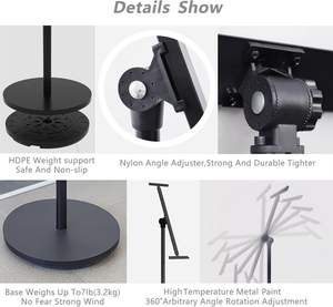 Chevalet de <span class=keywords><strong>peinture</strong></span> métallique robuste et réglable multi-angles, support de <span class=keywords><strong>sol</strong></span> pour affiches et panneaux, présentoir intérieur/extérieur - Product Image 5