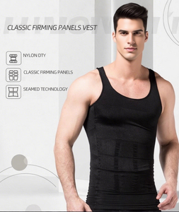 Para <span class=keywords><strong>Amazon</strong></span>, gran oferta, chaleco de sudor elástico ajustado para <span class=keywords><strong>hombre</strong></span>, ropa informal de punto transpirable para Fitness, camisetas sin mangas abdominales ajustadas pesadas - Product Image 2