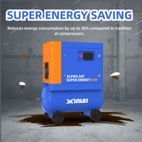Compresseur d'air à vis monophasé rotatif à entraînement direct XLPM5.5AT de haute qualité, 4 kW, 5,5 CV, économe en énergie, mini, stationnaire