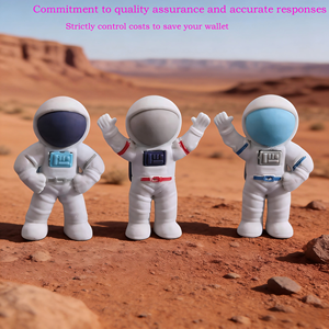 Soododo hadiah promosi kreatif ruang astronot berbentuk penghapus Mini lucu alat tulis siswa bahan karet tas pensil pola - Product Image 5