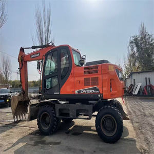Excavadora de ruedas Doosan de Corea original, excavadora pequeña de 15 toneladas dh150 dh150w dh210, excavadoras usadas en buenas condiciones - Product Image 1