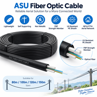 Câble à fibres optiques compact Mini ADSS 12/24 cœurs, léger, pour projets d'accès haut débit en extérieur