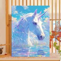 Kit de peinture à l'huile numérique DIY en acrylique non toxique encadré 40x50cm, idéal pour les débutants