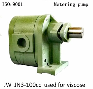 Bomba Dosificadora de Engranajes de 100cc Marca JINGWEI para Fibra Cortada de Viscosa - Product Image 1