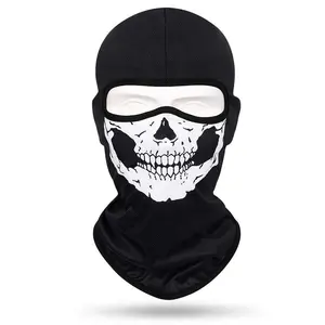 Cagoule crâne masque de couverture complet LOGO de transfert de chaleur masque de ski vélo moto cagoule