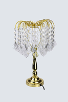 Lampe de table en acrylique avec base en métal doré tendance, décoration d'intérieur