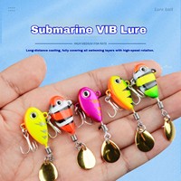 Leurre de Pêche Spin Tail VIB 14g-32g Appât Vibrant Coulant en Métal avec Lame Rotative 360° et Hameçon Triple pour Pêche du Bar