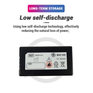 7.2V 2250mAh Li-ion 2047357-001 2030912-001 Mac400 MAC C3 MAC600 Lithium Ion <strong>GE</strong> Medical Replacement <strong>Battery</strong> - Product Image 5