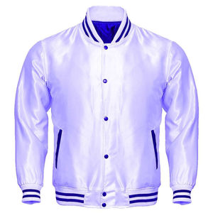 Chaquetas Varsity de Lona 100% Lana para Hombre con Cuello Alto y Cierre de Botones, Abrigos de Invierno Hechos en Pakistán - Product Image 3