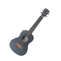 23-inch Matte Gun Black Ukulele Hawaiian Ukulele 4 String Small Guitar All Spruce Factory