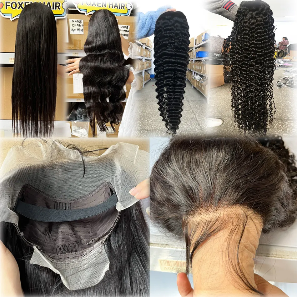 Fuxin Wholesale Vendor Raw Indian Hair Wigs Glueless Full Hd Lace Front Wigs Human Hair Hd Lace Frontal Wig For Black Women