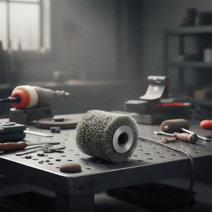 Brosse à trous en nylon Ttake 100x120 mm, tige de 13 mm, 46 brins pour polissage abrasif - Product Image 3