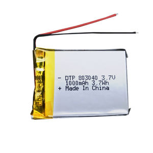 803040 <span class=keywords><strong>3</strong></span>,7 v 1000mah high density recharger battery lipo - Product Image 1