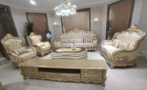 Villa classico antico <span class=keywords><strong>Vintage</strong></span> <span class=keywords><strong>curvo</strong></span> tappezzeria vittoriana antico <span class=keywords><strong>Vintage</strong></span> Beige pelle Chesterfield <span class=keywords><strong>divano</strong></span> antico imbottito antico - Product Image 3