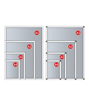 Bán buôn tùy chỉnh chụp khung ảnh hiển thị A1 A2 A3 A4 Hợp kim nhôm 25mm/<span class=keywords><strong>32mm</strong></span> dẫn Áp phích hình ảnh khung - Product Image 3