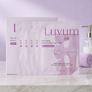 Masque en gel phyto-collagène anti-âge avec acide hyaluronique et peptides, 5 feuilles pour le visage, tous types de peau - Product Image 3