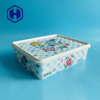 Boîtes cadeaux en plastique PP recyclables sans BPA de qualité alimentaire supérieure, personnalisées, 2600 ml, pour gâteaux de lune, chocolats, hamburgers et frites