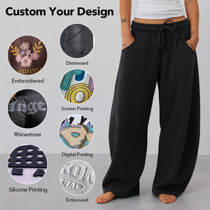 Fabricants de pantalons de survêtement : Pantalons empilés pour femmes, pantalons de survêtement amples, pantalons de survêtement coupe baril, pantalons de loisirs, pantalons de jogging - Product Image 3