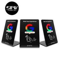 Support de carte NFC personnalisé avec impression pour avis Google et code QR, affichage de menu, support NFC pour avis sur les réseaux sociaux