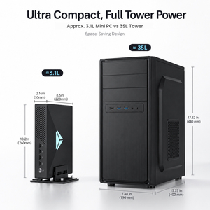 PC de Formato Pequeño, Intel I7, RTX 3050, Tarjeta de Video Dedicada de 8GB GDDR6, 64GB de RAM, 1TB SSD, Doble LAN, <span class=keywords><strong>Win</strong></span> 11, Potente Mini PC para Juegos - Product Image 3