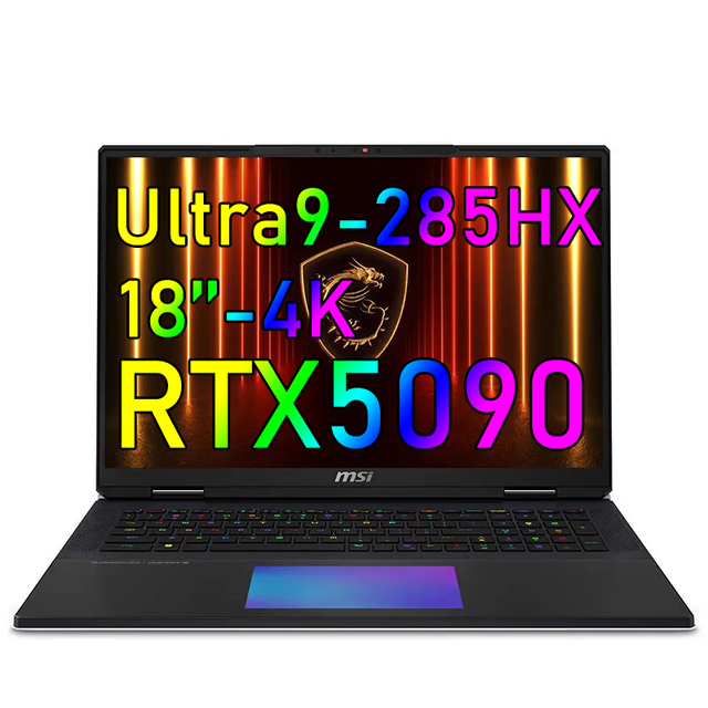 MSI Titan18 Ultra Laptops Brand New2025 Gaming Rtx5090 Inch 4K Ordinateur Portable Ultar9 285HX Computer