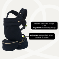 Gendongan Bayi Ergonomis Modern Kustom, Ringan, Bernapas, Dapat Dilipat, Bahan Katun, untuk Bayi Baru Lahir hingga 3 Tahun