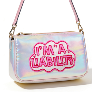 Parche Bordado de 3 Pulgadas con la Frase 'I'm a Liability', Parches Bordados con Slogan Divertido y Purpurina Rosa, Parches Termoadhesivos para Bolsos, Gorras y Sombreros, DIY - Product Image 5