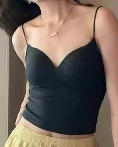 Camiseta de Tirantes con Cuello en U para Mujer, con Almohadillas de Látex, Ultrafina y Transpirable, Estilo Sexy y <span class=keywords><strong>Club</strong></span>, Larga - Product Image 2